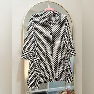 Ali Miles Black and White Polka Dot Jacket